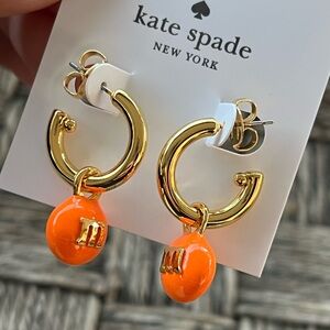 Kate Spade x M&M’s Orange Charm Huggies